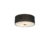 Landelijke plafondlamp zwart 30 cm – Drum Jute
