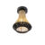 Landelijke plafondlamp zwart met touw 19 cm – Jenthe