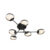 Plafondlamp zwart incl. LED 3-staps dimbaar 6-lichts – Patrick