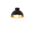 Industriële plafondlamp zwart met goud 28 cm – Magnax