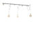 Railsysteem met 3 spots en hanglamp 1-fase goud – Cavalux Jeana