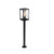 Moderne buitenlamp zwart met glas 100,5 cm – Rotterdam