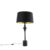Art deco tafellamp zwart met katoenen kap zwart 45 cm – Diverso