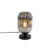 Art Deco tafellamp zwart met smoke glas – Banci
