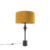 Art Deco tafellamp zwart velours kap geel 50 cm – Diverso