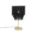 Oosterse tafellamp goud zwarte kap met franjes – Franxa
