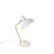 Retro tafellamp wit met brons – Milou
