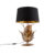 Tafellamp goud met katoenen kap zwart 40 cm – Botanica