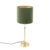 Tafellamp goud/messing met velours kap groen 25 cm – Parte