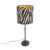 Tafellamp zwart kap zebra dessin 25 cm verstelbaar – Parte
