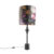Tafellamp zwart velours kap bloem dessin 40 cm – Diverso