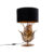Vintage tafellamp goud met velours kap zwart 35 cm – Botanica