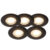 Set van 5 inbouwspots zwart 3-staps dimbaar – Ulo