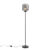 Design vloerlamp zwart met smoke glas – Qara
