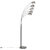 Design vloerlamp zwart met smoke glas 5-lichts – Sixties Marmo