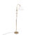 Klassieke vloerlamp brons met witte kap – Ashley