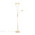Moderne vloerlamp goud met leesarm incl. LED en dimmer – Divo