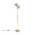Moderne vloerlamp goud 5-lichts met smoke glas – Athens