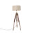Vloerlamp messing met kap lichtbruin 50 cm tripod – Cortin