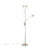 Vloerlamp staal incl. LED en dimmer met leeslamp – Empoli