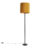 Zwarte vloerlamp met velours kap oker met goud 40 cm – Simplo