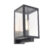 Moderne rechthoekige buitenwandlamp zwart met glas – Rotterdam