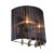 Klassieke wandlamp chroom met zwarte kap – Ann-Kathrin 2