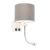 Moderne wandlamp wit met grijze kap – Brescia