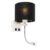Moderne wandlamp wit met zwarte kap – Brescia