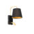 Moderne wandlamp zwart en goud met leeslamp – Renier