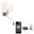 Smart Wandlamp staal met kap creme wit incl. Wifi P45 – Bergamo