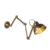 Industriële wandlamp messing verstelbaar – Avon