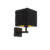 Wandlamp zwart met USB en vierkante zwarte kap – Combi 1